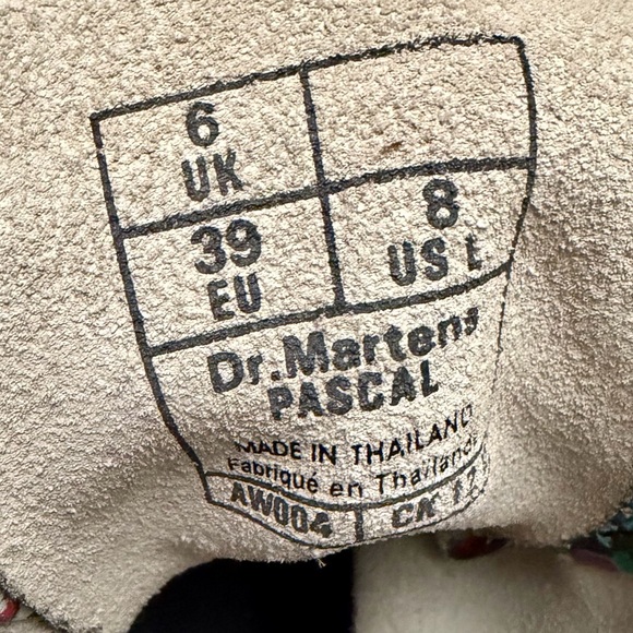 Dr. Martens Pascal Floral Poppy Combat Boots - Picture 12 of 12